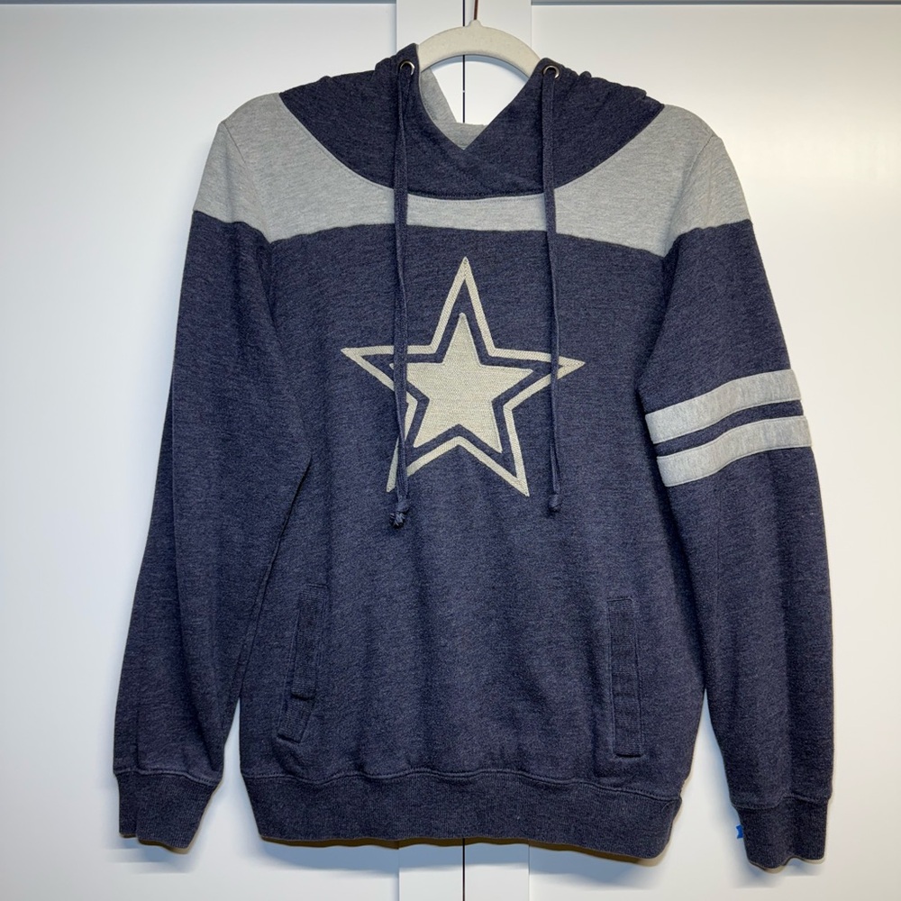 Cowboys Star Hoodie in Navy and Gray